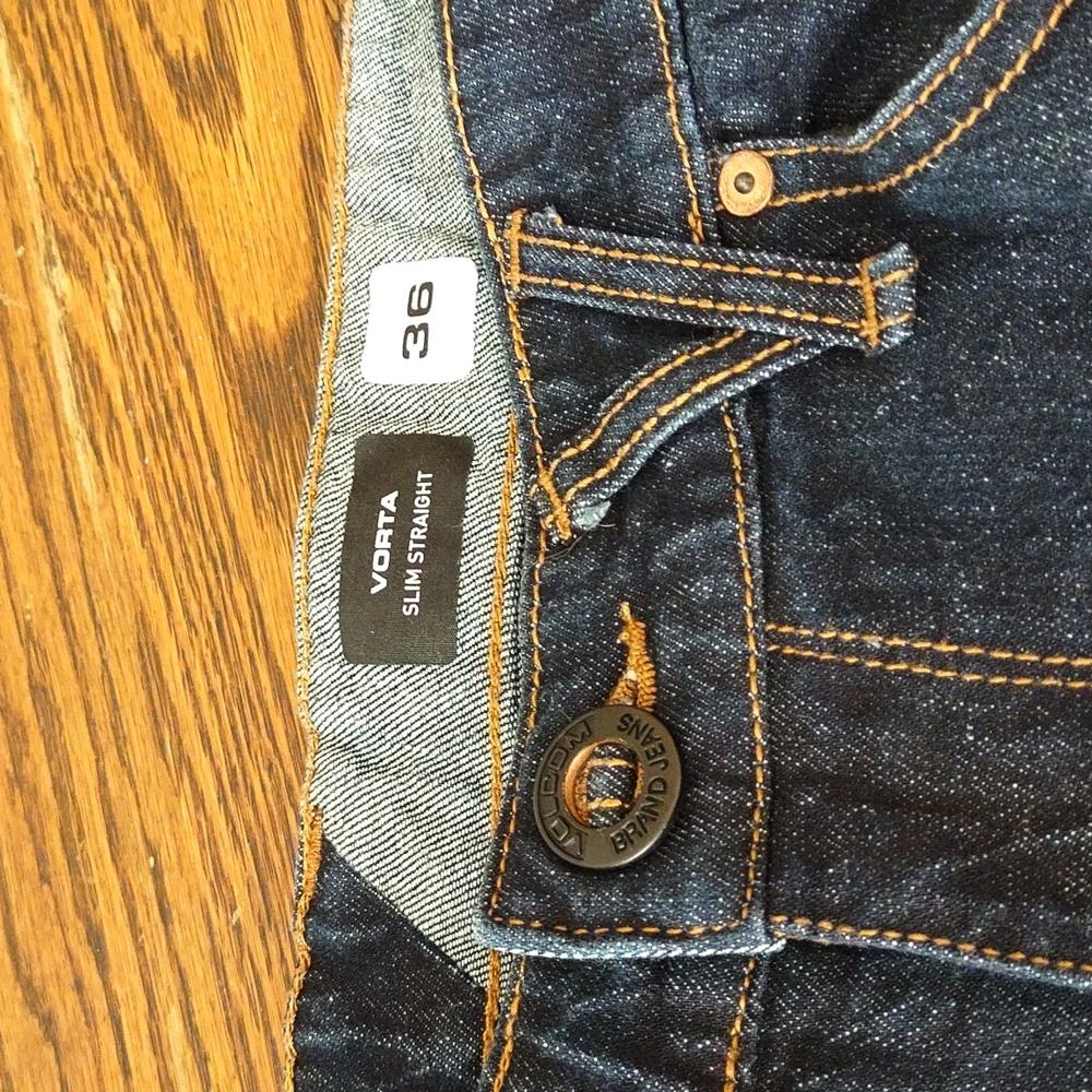 Volcum Vorta Slim Straight Dark Wash Denim Jeans 36x30
